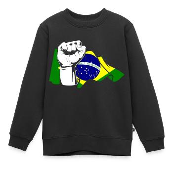 Faust Brésil brésilien - Sweat Premium enfant bio - noir - Devant - AI Model Kid Female (0cm)