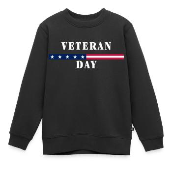 Journée des anciens combattants - Sweat Premium enfant bio - noir - Devant - AI Model Kid Female (0cm)