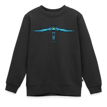 ange bleue - Sweat Premium enfant bio - noir - Devant - AI Model Kid Female (0cm)
