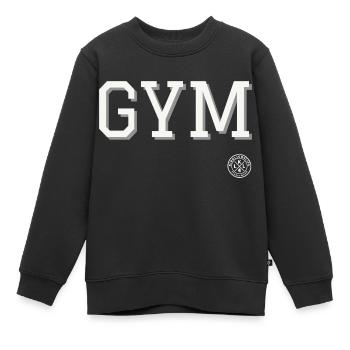gym - Kinder Premium Organic Sweatshirt - Schwarz - Vorne - AI Model Kid Female (0cm)