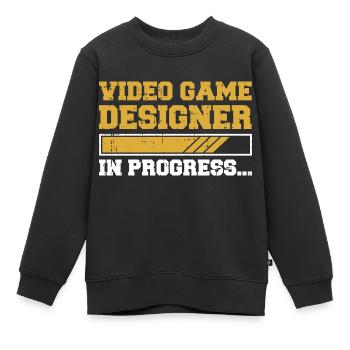 Video Game Designer - Kinder Premium Organic Sweatshirt - Schwarz - Vorne - AI Model Kid Female (0cm)