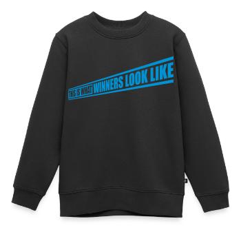 What Winners Look Like - Kinder Premium Organic Sweatshirt - Schwarz - Vorne - AI Model Kid Female (0cm)