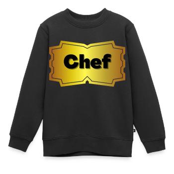 Chef - Kinder Premium Organic Sweatshirt - Schwarz - Vorne - AI Model Kid Female (0cm)
