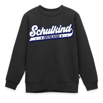 Schulkind Erstklassig | Farben änderbar - Kinder Premium Organic Sweatshirt - Schwarz - Vorne - AI Model Kid Female (0cm)
