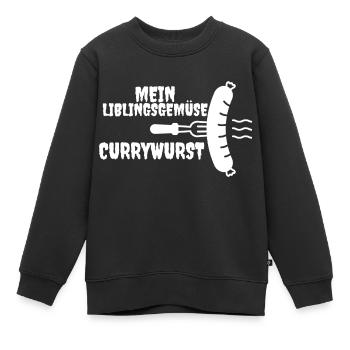 Currywurst Tag - Kinder Premium Organic Sweatshirt - Schwarz - Vorne - AI Model Kid Female (0cm)
