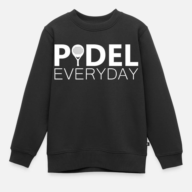 Padel everyday - Sweat Premium enfant bio - noir