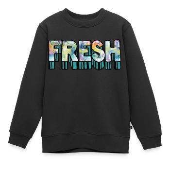 Frais - Sweat Premium enfant bio - noir - Devant - AI Model Kid Female (0cm)