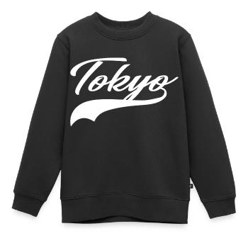 tokyo swoosh tokyo vintage - Sweat Premium enfant bio - noir - Devant - AI Model Kid Female (0cm)