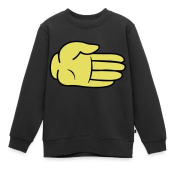 Hand Comic - Kinder Premium Organic Sweatshirt - Schwarz - Vorne - AI Model Kid Female (0cm)