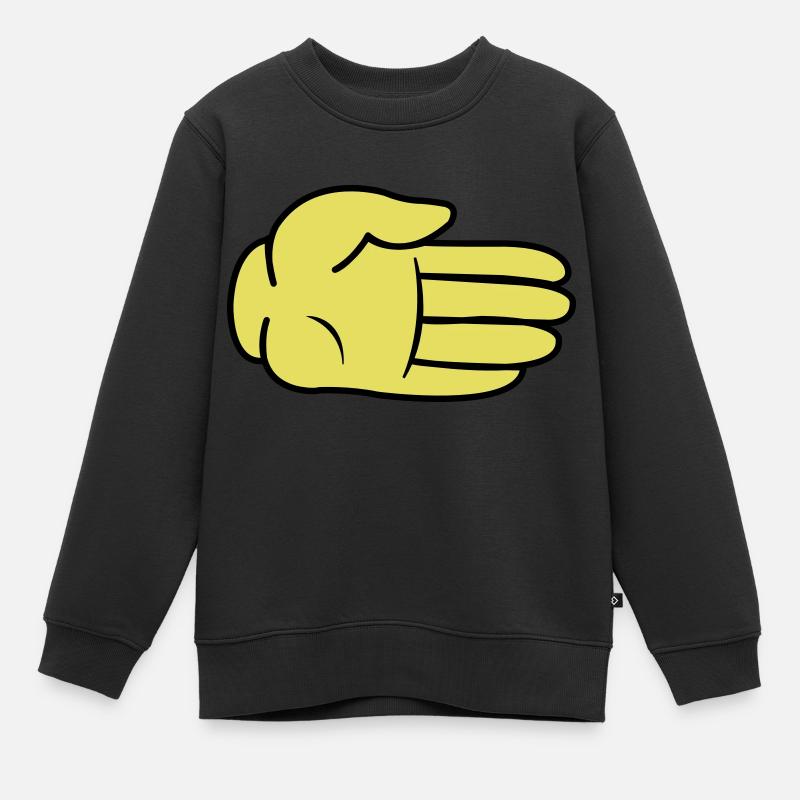 Hand Comic - Kinder Premium Organic Sweatshirt - Schwarz