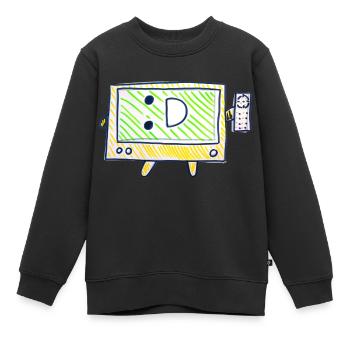 Der Fernseher - Kinder Premium Organic Sweatshirt - Schwarz - Vorne - AI Model Kid Female (0cm)