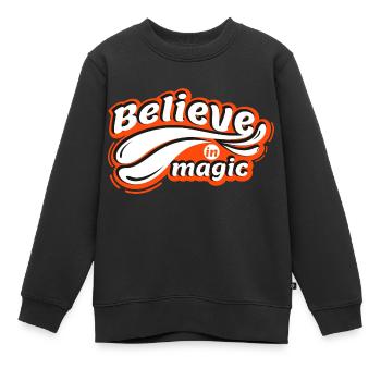 Croyez en la magie - Sweat Premium enfant bio - noir - Devant - AI Model Kid Female (0cm)