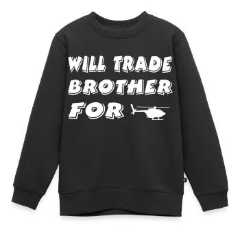 Hubschrauber - Kinder Premium Organic Sweatshirt - Schwarz - Vorne - AI Model Kid Female (0cm)