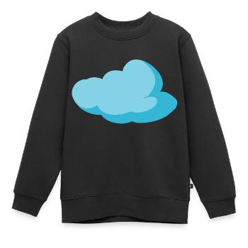 Wolke Blau Cloud Himmel Geschenkidee - Kinder Premium Organic Sweatshirt - Schwarz - Vorne - AI Model Kid Female (0cm)