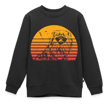 Beijing Dogs Sun Silhouette Vintage - Kids Premium Organic Sweatshirt - black - Front - AI Model Kid Female (0cm)