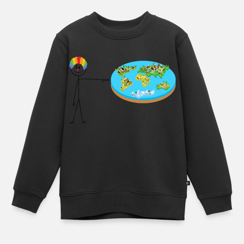Terre plate - Sweat Premium enfant bio - noir