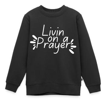 Vivre en prière - Sweat Premium enfant bio - noir - Devant - AI Model Kid Female (0cm)