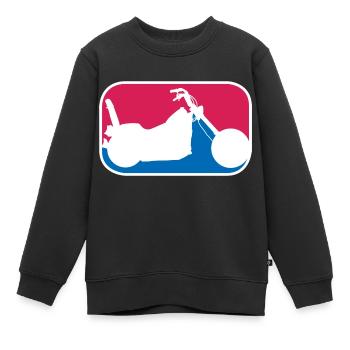 Chopper american Motorrad Highway Biker Geschenk - Kinder Premium Organic Sweatshirt - Schwarz - Vorne - AI Model Kid Female (0cm)