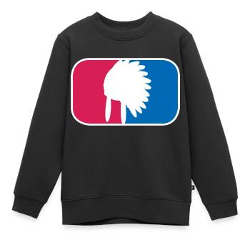 Indianer Häuptling Kopfschmuck lustige Geschenk - Kinder Premium Organic Sweatshirt - Schwarz - Vorne - AI Model Kid Female (0cm)
