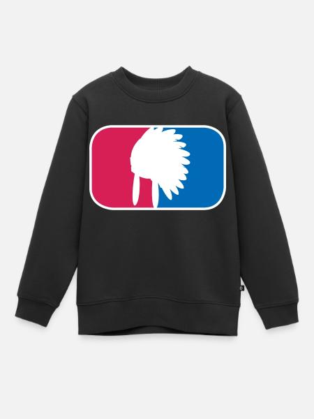 Indianer Häuptling Kopfschmuck lustige Geschenk - Kinder Premium Organic Sweatshirt - Schwarz