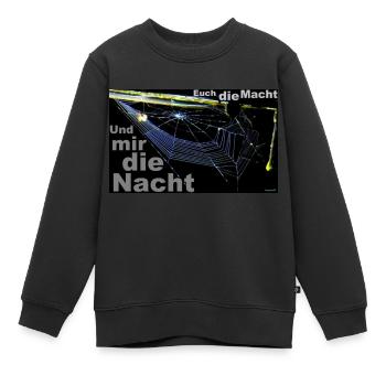 Zoffart DIE NACHT - Kinder Premium Organic Sweatshirt - Schwarz - Vorne - AI Model Kid Female (0cm)