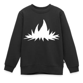 Lagerfeuer Camping Natur Wald Feuer Vektor 9 - Kinder Premium Organic Sweatshirt - Schwarz - Vorne - AI Model Kid Female (0cm)