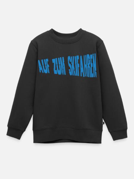 Auf zum Skifahren - Kinder Premium Organic Sweatshirt - Schwarz