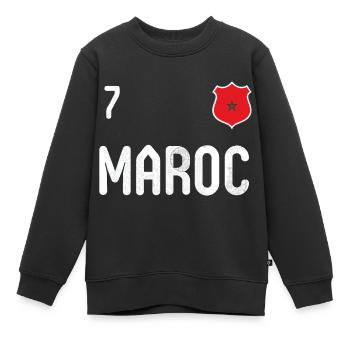 Marokko T-Shirt mit der Nummer 7 - Kinder Premium Organic Sweatshirt - Schwarz - Vorne - AI Model Kid Female (0cm)