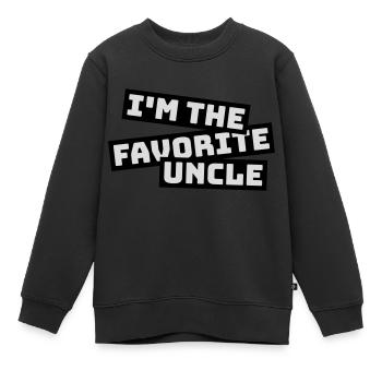 im the favorite uncle - Kinder Premium Organic Sweatshirt - Schwarz - Vorne - AI Model Kid Female (0cm)