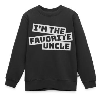 im the favorite uncle - Kinder Premium Organic Sweatshirt - Schwarz - Vorne - AI Model Kid Female (0cm)