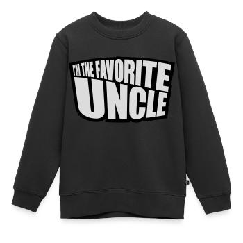 im the favorite uncle - Kinder Premium Organic Sweatshirt - Schwarz - Vorne - AI Model Kid Female (0cm)