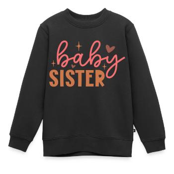 petite sœur - Sweat Premium enfant bio - noir - Devant - AI Model Kid Female (0cm)