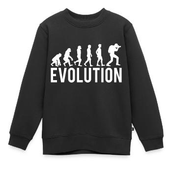 Evolution Photography - Kids Premium Organic Sweatshirt - black - Front - AI Model Kid Female (0cm)