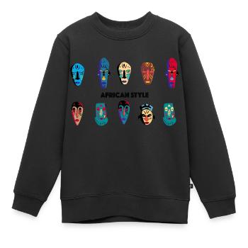 Afrique - Sweat Premium enfant bio - noir - Devant - AI Model Kid Female (0cm)