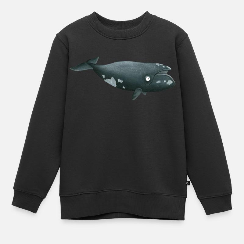 baleine franche - Sweat Premium enfant bio - noir