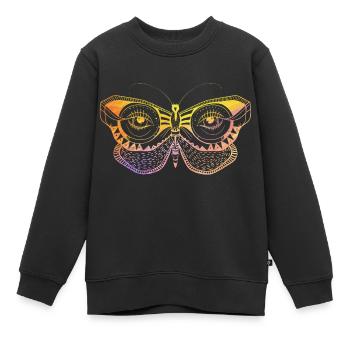 Mystic papillon papillon mandala yoga boho flower - Sweat Premium enfant bio - noir - Devant - AI Model Kid Female (0cm)
