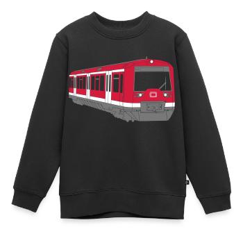 S-Bahn Hamburg - Kinder Premium Organic Sweatshirt - Schwarz - Vorne - AI Model Kid Female (0cm)