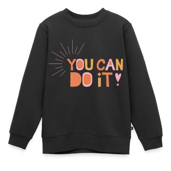 You Can Do It! - Kinder Premium Organic Sweatshirt - Schwarz - Vorne - AI Model Kid Female (0cm)