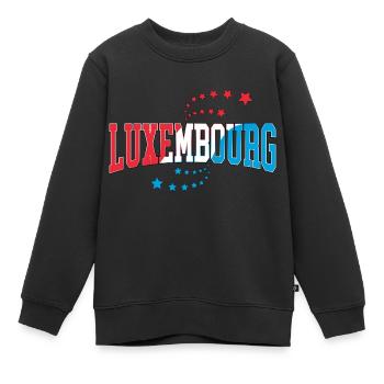Luxembourg - Sweat Premium enfant bio - noir - Devant - AI Model Kid Female (0cm)
