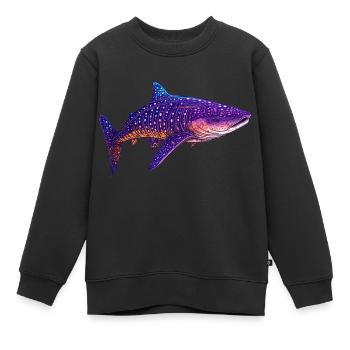 Ein Riese unter den Fischen: Der Walhai - Kinder Premium Organic Sweatshirt - Schwarz - Vorne - AI Model Kid Female (0cm)