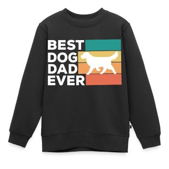 Dog Hund - Kinder Premium Organic Sweatshirt - Schwarz - Vorne - AI Model Kid Female (0cm)