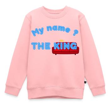 le design des rois - Sweat Premium enfant bio - rose - Devant - AI Model Kid Female (0cm)