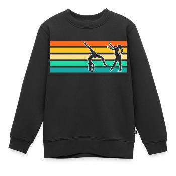 Turnen Gymnastik Turner - Kinder Premium Organic Sweatshirt - Schwarz - Vorne - AI Model Kid Female (0cm)
