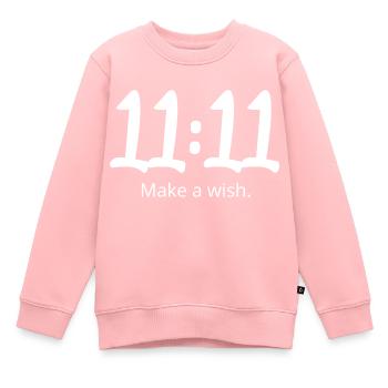 11 11 wünsch dir etwas - Kinder Premium Organic Sweatshirt - Rosa - Vorne - AI Model Kid Female (0cm)