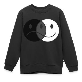 De bonne humeur ou de mauvaise humeur - Sweat Premium enfant bio - noir - Devant - AI Model Kid Female (0cm)
