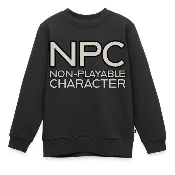 NPC nicht spielbarer Charakter - Kinder Premium Organic Sweatshirt - Schwarz - Vorne - AI Model Kid Female (0cm)