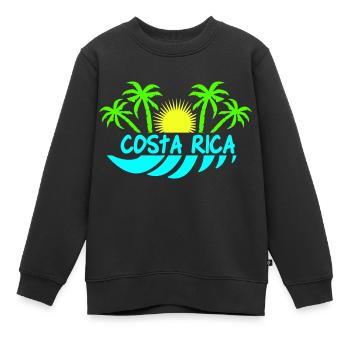 costa rica - Kinder Premium Organic Sweatshirt - Schwarz - Vorne - AI Model Kid Female (0cm)