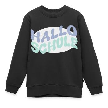 Hallo Schule 1 - Kinder Premium Organic Sweatshirt - Schwarz - Vorne - AI Model Kid Female (0cm)