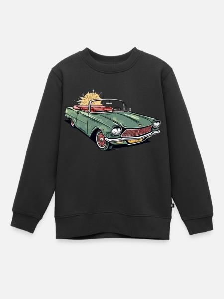 Voiture cabriolet française - Sweat Premium enfant bio - noir