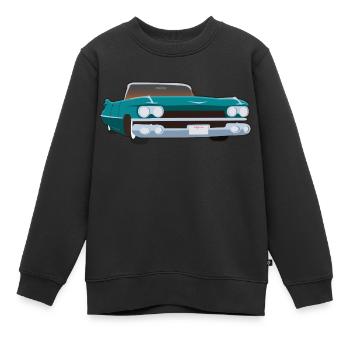 Cadilac Hellblau - Kinder Premium Organic Sweatshirt - Schwarz - Vorne - AI Model Kid Female (0cm)
